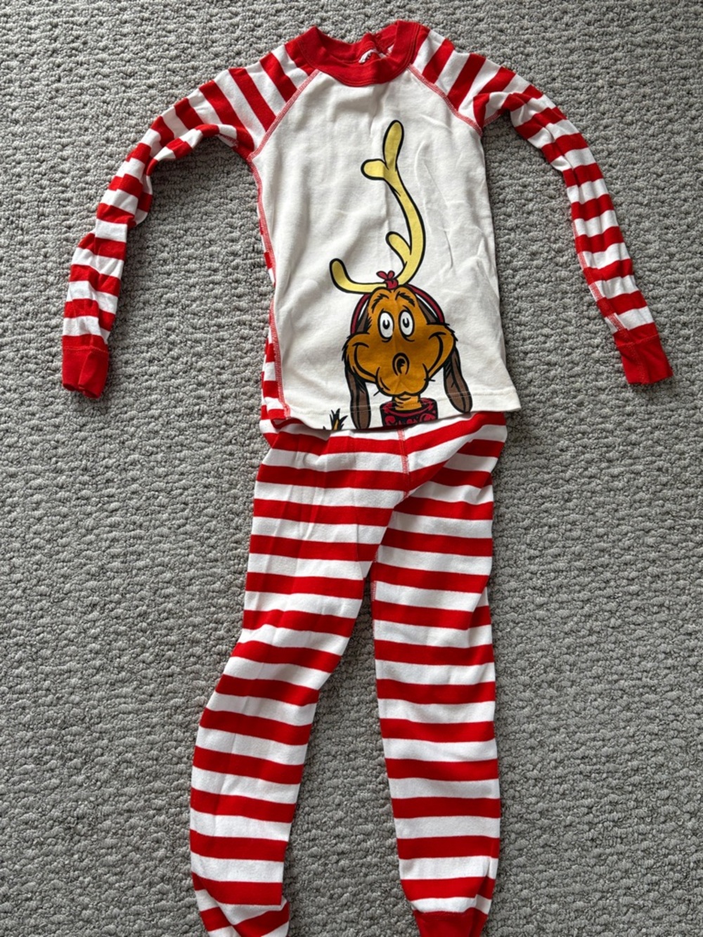 Hanna Andersson Red & White Striped Dr. Seuss Pajama Set